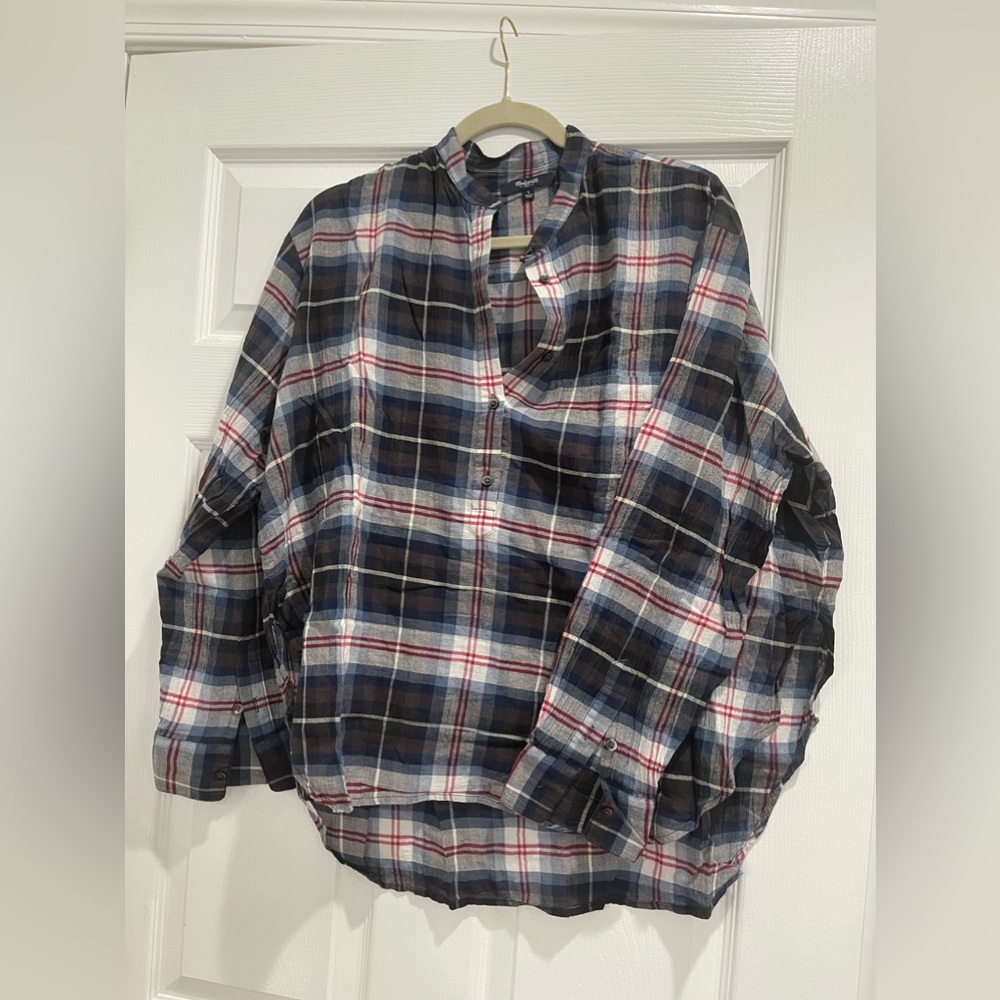 Madewell L crepe boho top